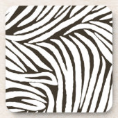 Brown Zebra Print Bier Onderzetter (Voorkant)