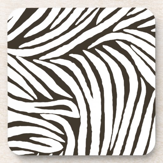 Brown Zebra Print Bier Onderzetter (Voorkant)