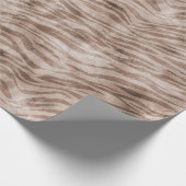 Brown Zebra Print Cadeaupapier (Hoek)