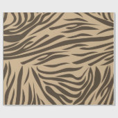 Brown Zebra Print Cadeaupapier (Vlak)