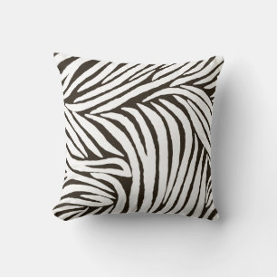 Brown Zebra Print Kussen