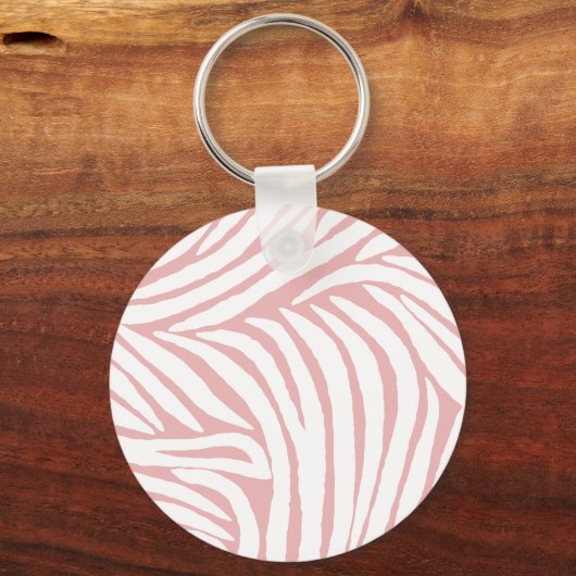 Brown Zebra Print Sleutelhanger (Achterkant)