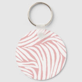 Brown Zebra Print Sleutelhanger (Achterkant)