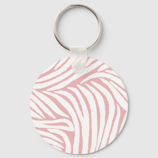 Brown Zebra Print Sleutelhanger (Achterkant)