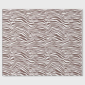 Brown Zebra Print Stripes Cadeaupapier (Vlak)