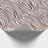 Brown Zebra Print Stripes Cadeaupapier (Hoek)