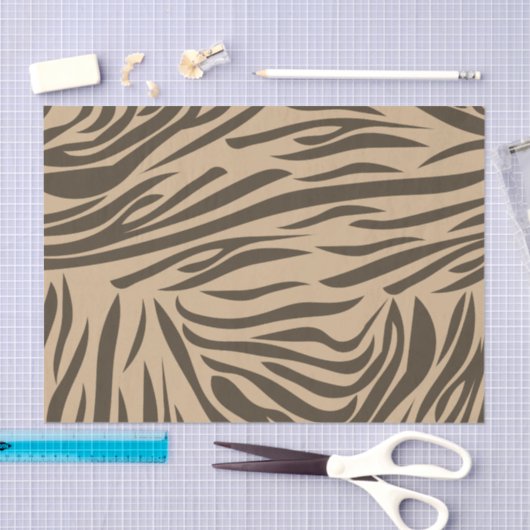 Brown Zebra Print Tissuepapier (Craft)