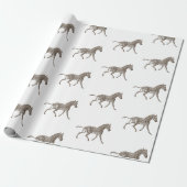 Brown Zebras Cadeaupapier (Uitgerold)