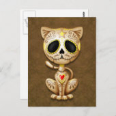 Brown Zombie Sugar Kitten Briefkaart (Voorkant / Achterkant)