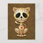 Brown Zombie Sugar Kitten Briefkaart (Voorkant)