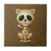 Brown Zombie Sugar Kitten Tegeltje (Voorkant)