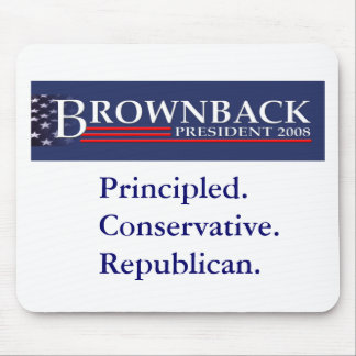 BROWNBACK VOOR PRESIDENT Mousepad Muismat