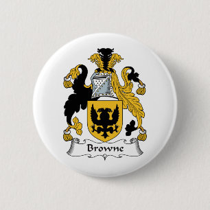Browne Family Crest Ronde Button 5,7 Cm