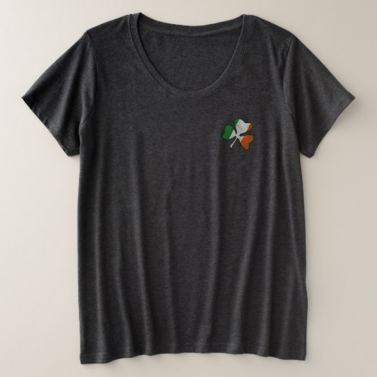 Browne Irish Shield Badge Dames Plus T-shirt (Design voorkant)