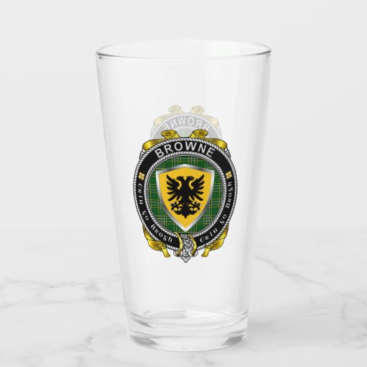 Browne Irish Shield Beer Glas (Achterkant)