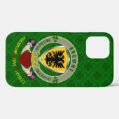 Browne Irish Shield & Claddagh Personalized Case-Mate iPhone Case (Achterkant (horizontaal))