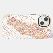 Brownell Orienteering Map iPhone Hoesje (Achterkant horizontaal)