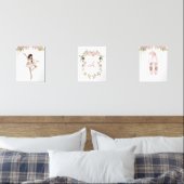 Brownette ballerina prints blush roze meisjeskamer (Slaapkamer)