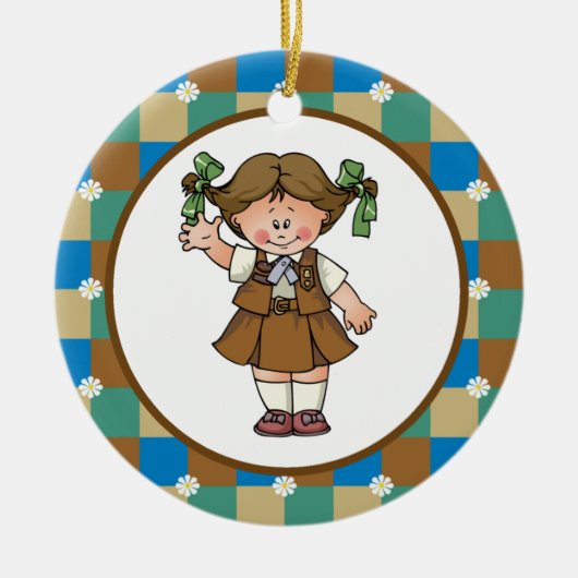 Brownie 1 keramisch ornament (Voorkant)