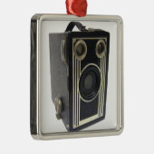 Brownie Antiek Camera Metal Ornament (Rechts)