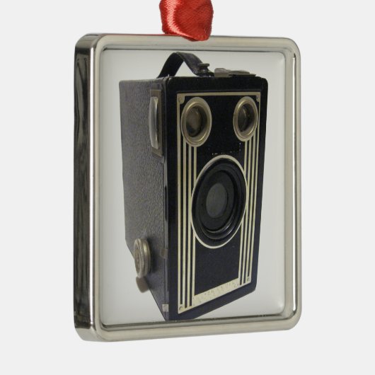 Brownie Antiek Camera Metal Ornament (Rechts)