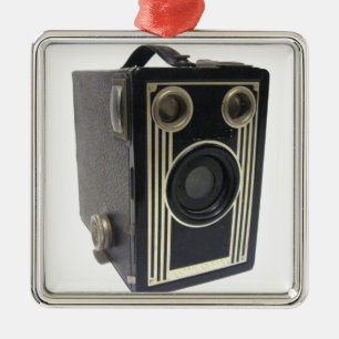 Brownie Antiek Camera Metal Ornament