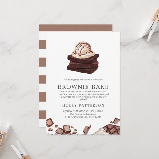 Brownie Bak | Bak Thema Verzameling Kaart (Voorkant / Achterkant in situ)
