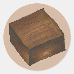 Brownie Bake Sale Baking Chocolate Brownies Foodie Ronde Sticker