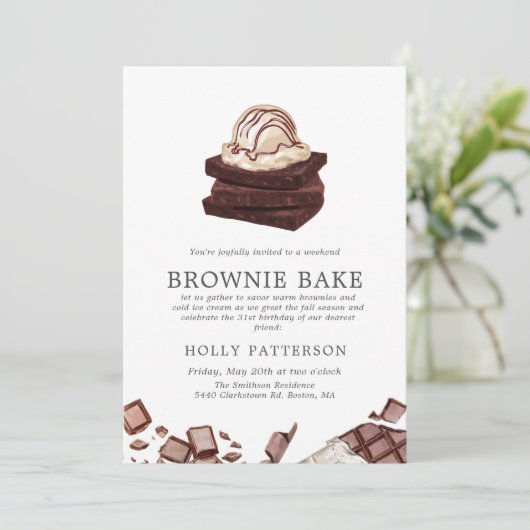 Brownie Bakken | Bak Thema Bijeenkomst Kaart (Staand voorkant)