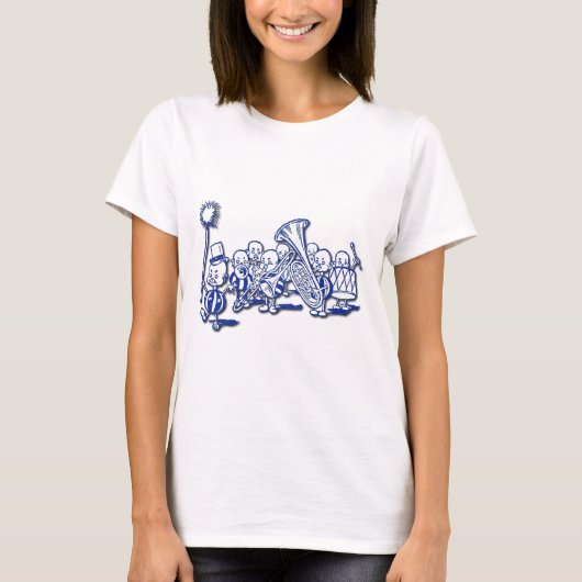 Brownie Band die Tuba en Trombone spelen T-shirt (Voorkant)