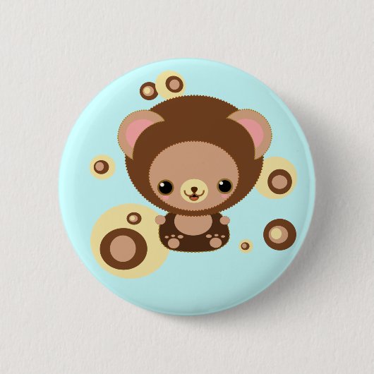 brownie beer ronde button 5,7 cm (Voorkant)