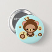 brownie beer ronde button 5,7 cm (Voorkant /achterkant)