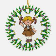 Brownie Blonde Hair Tree Wreath