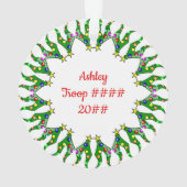 Brownie Blonde Hair Tree Wreath Ornament (achterkant)