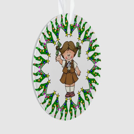 Brownie Brunette Tree Wreath Ornament (voorkant)