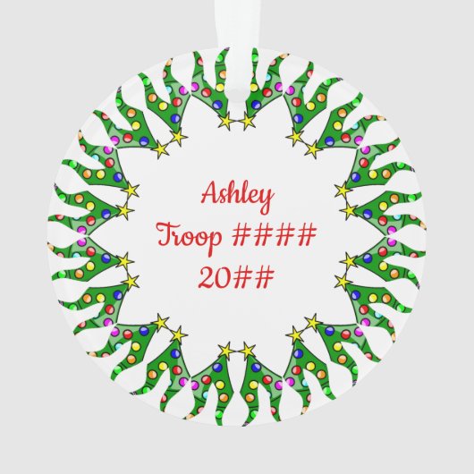 Brownie Brunette Tree Wreath Ornament (achterkant)