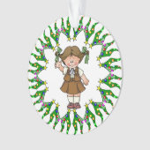 Brownie Brunette Tree Wreath Ornament (voorkant)