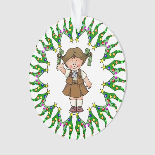 Brownie Brunette Tree Wreath Ornament (voorkant)