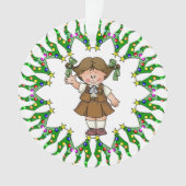 Brownie Brunette Tree Wreath Ornament (voorkant)