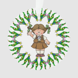 Brownie Brunette Tree Wreath Ornament