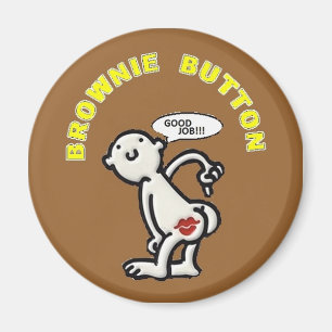 BROWNIE BUTTON MAGNEET