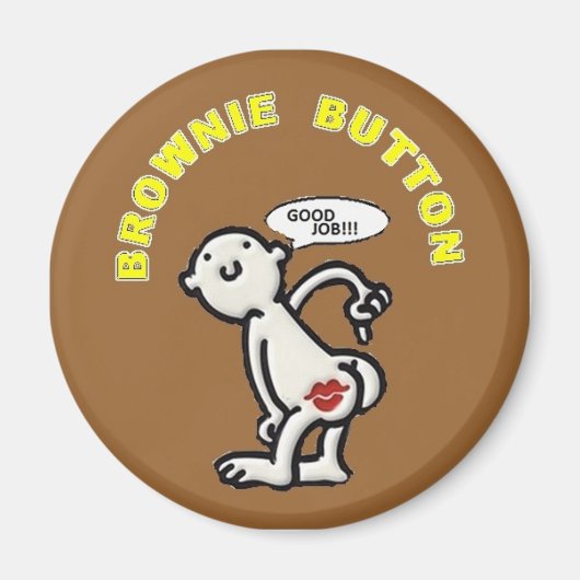 BROWNIE BUTTON MAGNEET (Voorkant)
