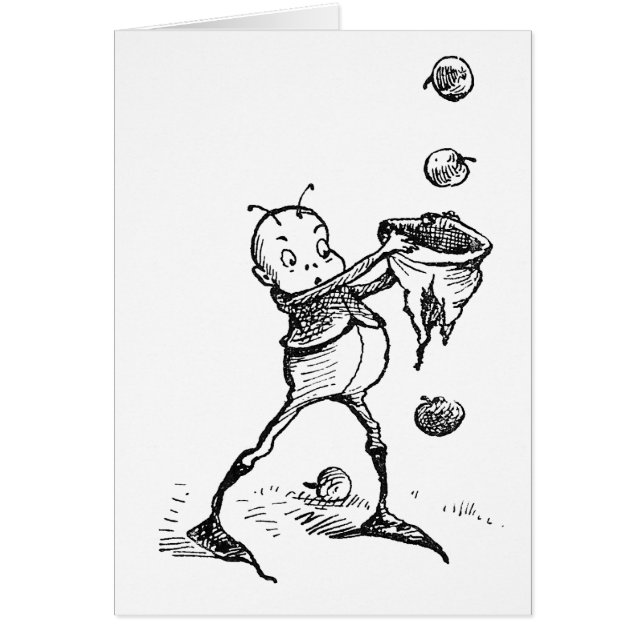 Brownie Catching Apples in Pet (Voorkant)