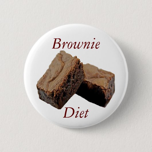 Brownie Diet Ronde Button 5,7 Cm (Voorkant)