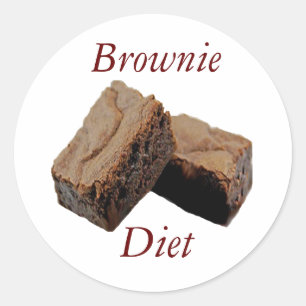 Brownie Diet Ronde Sticker