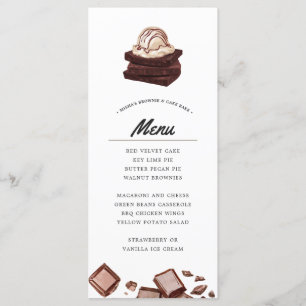 Brownie en Cake Bake   Verondersteld menu