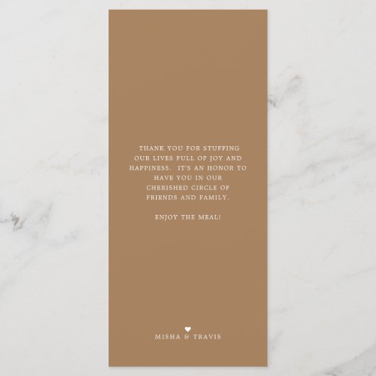 Brownie en Cake Bakken | Thema Menu (Achterkant)