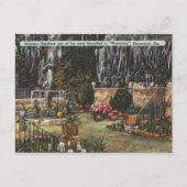 Brownie Gardens Wormsloe Savannah GA retro Briefkaart (Voorkant)