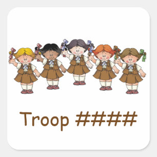 Brownie Groep Vierkante Sticker