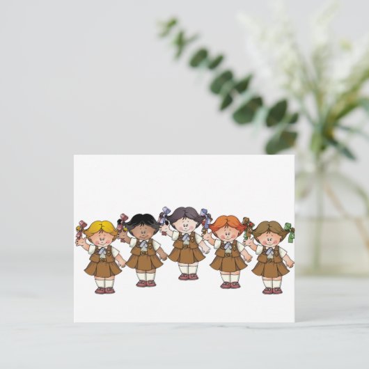 Brownie Group Briefkaart (Staand voorkant)